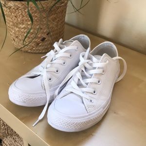 White leather converse